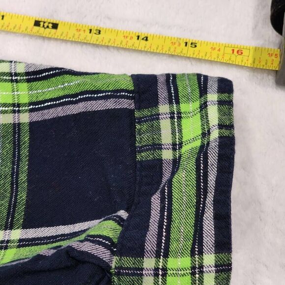 Lady 12 Womens Flannel Shirt Size XL Blue & Green Plaid Button Up Long Sleeves - Picture 8 of 10